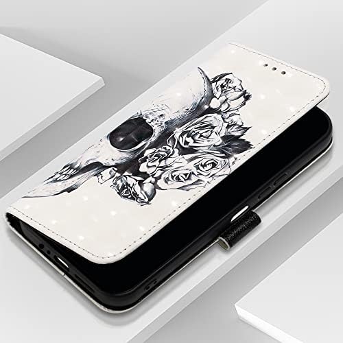 Asdsinfor Samsung Galaxy A14-es 5G Pénztárca Ügy 3D Prémium PU Bőr a[Card Holder][Kitámasztó][Csuklópántot][Mágneses Bezárása]