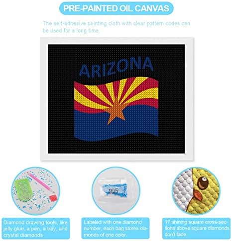 Zászló Arizona Gyémánt Festmény Készletek 5D DIY Teljes Gyakorlat Strasszos Művészeti Fali Dekor, hogy a Felnőttek 16x20