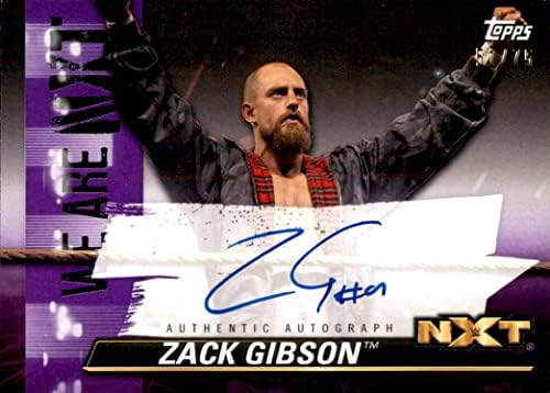 Zack Gibson 2021 Topps NXT Hiteles Aláírást Lila Kártya EGY-ZG 51/75 WWE - Dedikált Birkózás Kártyák