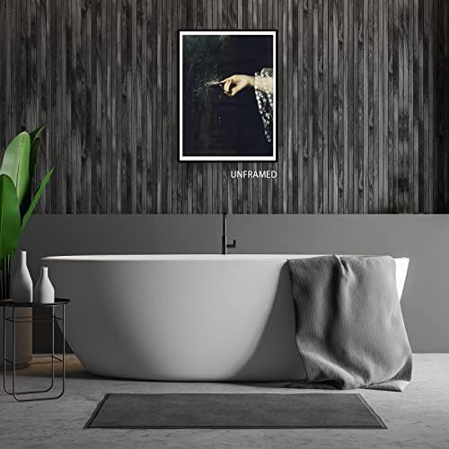 Évjárat Moody Sötét Portré fürdőszoba decor,Középkori Művészet plakát，egyszerű Sötét Academia Szoba Vászon Wall Art,Retro Női nyomatok festmény，16x24