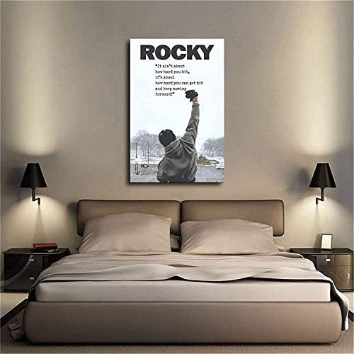 Rocky Balboa - Inspiráló Idézetek Poszter Vászon Nyomtatás Wall Art Modern Tanterem Konyha, Hálószoba, Szoba, Esztétikus Dekoráció, Fiúk, Nők,