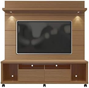 Manhattan Kényelem Cabrini Modern LED Égő Tv-Állvány vagy Falra Szerelt Panel, 71, 71 Cm, Juhar Krém