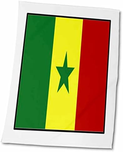 3dRose Florence Világ Zászló Gombok - Fotó Szenegál Zászló Gomb - Törölköző (twl-98489-1)