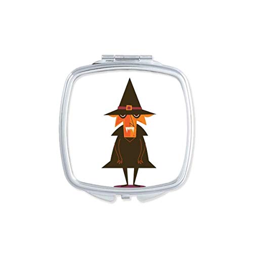 Varázsló Félelem Halloween Szellem Boldog Tükör Hordozható Kompakt Zsebében Smink Kétoldalas Üveg