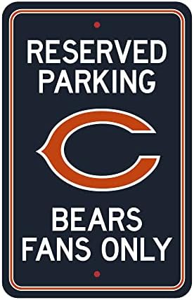 NFL - Chicago Bears Csapat Színe Fenntartott Parkoló Tábla Dekoráció 18. X 11.5-ben. Könnyű