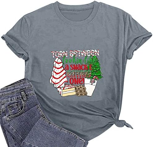 Karácsonyi póló a Nő, Karácsonyi Sütemény, Fa Póló, Vicces Karácsonyi Snack-Torta Tetejét, a Legénység Nyak Blúzok
