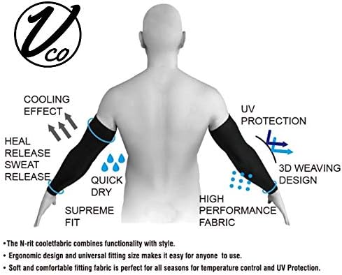 VulgrCo Csomag Sport Atlétikai UV Hűtés Tömörítés Kar Ujjú Férfi Nő