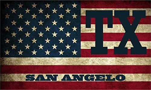 San Angelo TX Texas Tom Green Megyei Veterán amerikai Zászló Matrica Matricát 3M Vinil 3 x 5