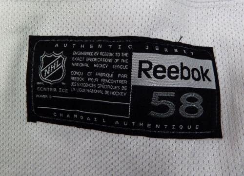 A New York Rangers Játék Használt Fehér Gyakorlat Jersey Reebok 58 DP32402 - Játék Használt NHL-Mezek