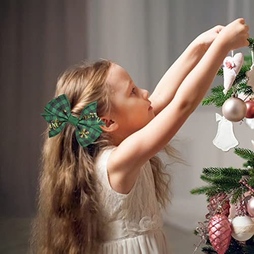 Gyermekek Karácsonyi Haj Tartozékok Új Karácsonyi Hóember Nyomtatás Bowknot Hajtű Lányok Ünnepi Hajtű Gyöngy, Klipek Kis (F, Egy Méret)