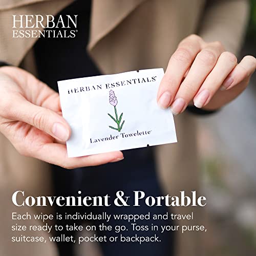 Herban Essentials Utazási Test Törlőkendő - illóolaj Törlőkendő a Kezét, Utazási Arcát Törlőkendő Természetes kéztörlők, Nedves