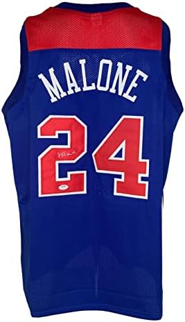 Jeff Malone dedikált, aláírt mez NBA Washington Golyók PSA COA
