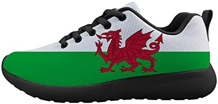 Bűvös Sárkány Wales Zászló Férfi Csillapítás Futó Cipő Sportos Gyaloglás Tenisz Cipő Divat Cipők