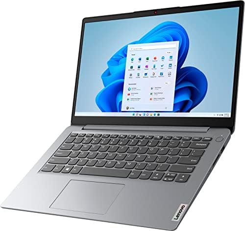 Lenovo IdeaPad 1i 14 Laptop, Intel Quad-Core Pentium Ezüst N5030 Processzor, 4GB DDR4 RAM, 128GB eMMC, WiFi 6, BT 5.1, Felhő, Szürke, 1-Év