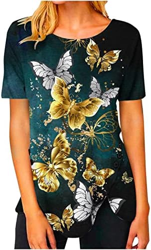 Sleeve Póló Pólók Női Ősszel, Nyáron Rövid Ujjú Pillangó Nyomtatás Felső Tshirts Női Ruha Divat Y2K