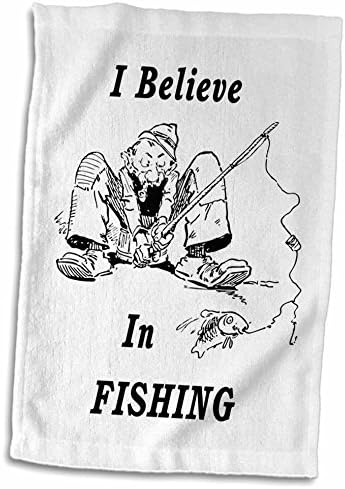 3dRose Kép, azt Hiszem, A Halászat, A Rajz, A Halász - Törölköző (twl-240718-1)