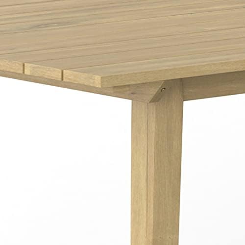SIMPLIHOME Kona 65 cm Széles Modern Kerti Asztal Világos Teak az Étkező