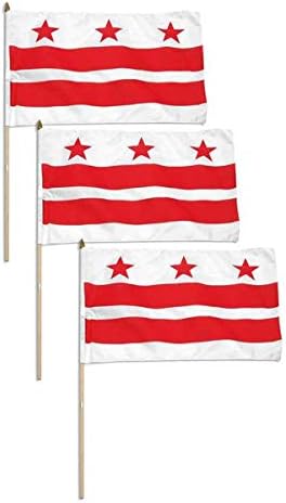 Washington DC Zászló 12 x 18 cm-es (3 PK)