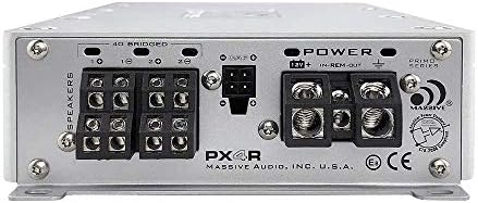 Massive Audio PX4R - 250 Watt x 4 @ 4 Ohm, 700 W x 2 @ 4 Ohm Erősítő, 4 Csatornás Autó hifi Erősítő, Beépített ATO, Első & Hátsó Clip LED