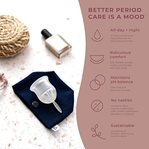 VOXAPOD Menstruációs Csésze, Nagy Méret esetén - 1 Aktív Kupa - Wear 12 Óra - Kényelmes, Könnyű Eltávolítás, szivárgásmentes