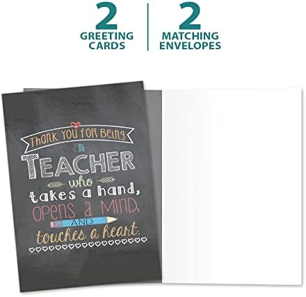 Fa-Ingyenes Üdvözlet a tanárok Kártya - Művészi Tervek - 2 Kártyák + Illő Boríték - Made in USA - - ban Újrahasznosított Papír