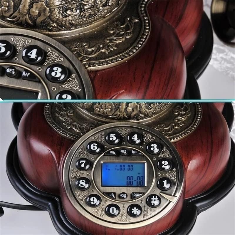 WENLII Antik Vezetékes Telefon Gyanta Rögzített Digitális Retro Telefon Gombot, Tárcsázza a Klasszikus, Dekoratív Forgó Tárcsa Telefonok Vezetékes