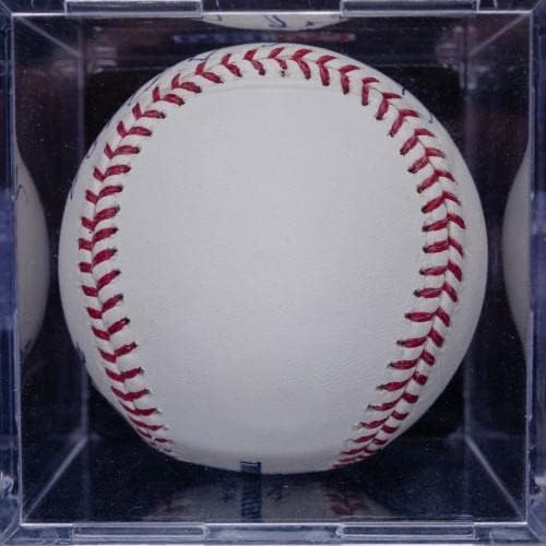 Hank Aaron Aláírt Dedikált OML Baseball PSA/DNS Osztályozott MENTA 9 - Dedikált Baseball
