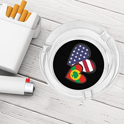 Összefonódó Szívek Amerikai Oromo Felszabadítási Front Zászló Üveg Hamutartót Cigaretta, Szivar, Klasszikus Kerek Tiszta Kristály Hamutartó