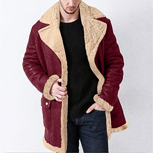 Férfi Plus Size Téli Cipzár Kabát Hajtókáját Gallér, Hosszú Ujjú, Párnázott Bőr Kabát Vintage Férfi Bőr Kabátok Nagy