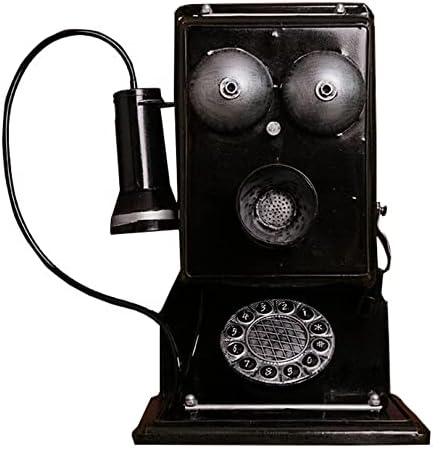 Kreatív Retro Dekoratív Telefon Modell, Telefon, Fali Dekor, Régi Tárcsás Telefon Dekoráció Szobor Művész Antik Telefon Figura Kávézó Bár