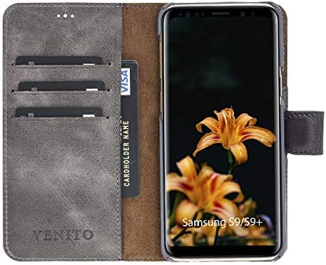 Venito Firenze Bőr Pénztárca Telefon Esetében Kompatibilis a Samsung Galaxy S9 - Extra Biztonságos az RFID-Blokkoló - Levehető, Telefon,