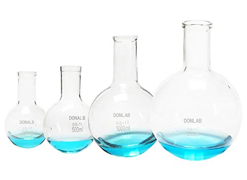DONLAB CFC-0050 Boroszilikát Üveg 50ml Rövid Nyaka Forró üveg Kerek fenekű