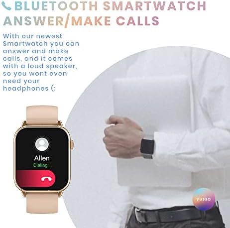 Yussa Smartwatch Válasz/Hívásokat, sms-eket, de hangszóró |2 hevederek |1.86 HD full screen |AI Asszisztens |Android Smartwatch&iPhone