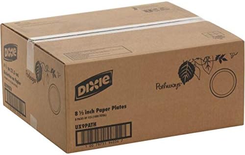 Dixie-8.5 Közepes Súlyú Papír Tányérok által GP PRO (Georgia-Csendes-óceáni), Utak, UX9PATHPB, 600 Gróf (300 Lemezek egy csomagban,