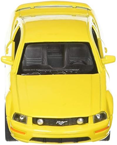 2006-os Ford Mustang GT, Sárga - Kinsmart 5091D - 1/38 Skála Fröccsöntött Modell, Játék Autó, de NEM Doboz