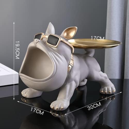 LELAMP Candy Dish Király Bulldog Berendezett Tálca Nagy a Szája Szobor Tároló Doboz Asztali Candy Dish Szervező Haza Dekoratív Íróasztal