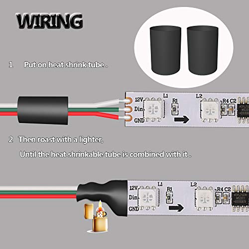 AOTOINK 100ft Hosszabbító Kábel 3 Pin-Wire Kábel 30M 22AWG Kapcsolat Elektromos 3 Színű Vezeték Átállási Ónozott Réz Kábel Led Szalagok WS2812B