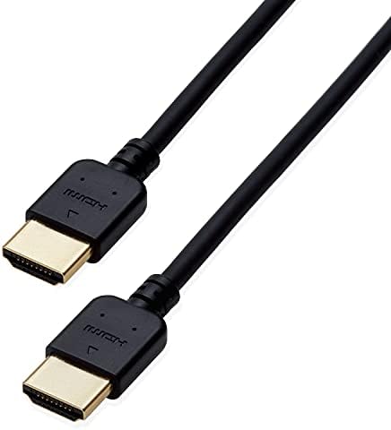ELECOM nagysebességű Puha HDMI Kábel Ethernet 4 K/3D Támogatja az Audio Return 2,0 m [Fekete] CAC-HD14EY20BK (Japán Import)