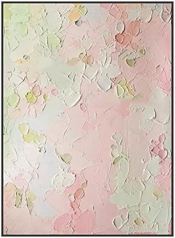 LIRUXUN Rózsaszín Szürke Vászon Dekoratív Kép Absztrakt Nagy Méret, Kézzel Festett olajfestmény Office Living Room Decor (Szín