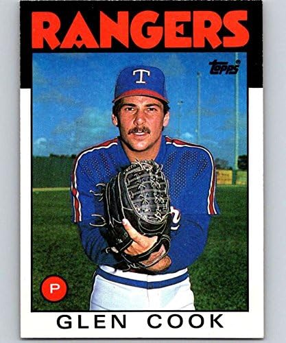 1986 Topps Baseball 502 Glen Szakács RC Újonc Texas Rangers Hivatalos MLB Trading Card (stock fotó használt, NM vagy jobb garantált)