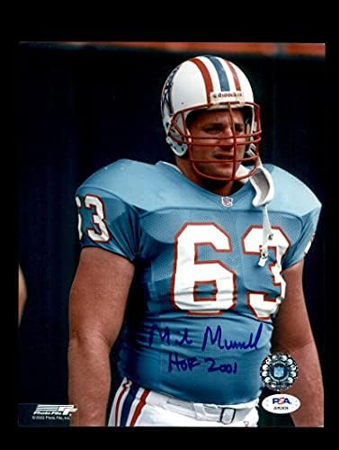 Mike Munchak PSA DNS-Coa Aláírt Oilers HOF 2001 8x10 Autogramot Fotó - Dedikált NFL-Fotók