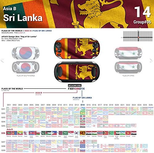 Sony PlayStation Vita Design Bőr zászló Srí Lanka-i Matrica a PlayStation Vita