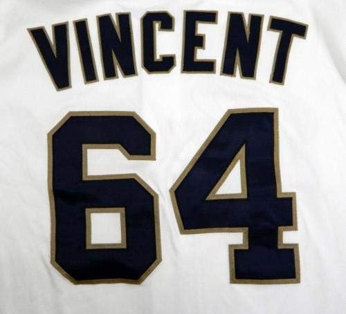 San Diego Padres Nick Vincent 64 Játék Kiadott Fehér Jersey - Játék Használt MLB Mezek