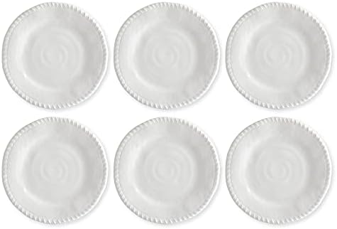 UPware Melamin Salátás Tányér Készlet 6, BPA-Mentes Mosogatógépben mosható Kerek Tányér Saláta Ételek Rizottó, Tészta, Saláta, 9 Inch