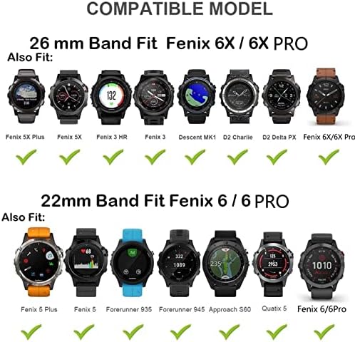 TIOYW Watchband A Garmin Fenix 6 6X Pro 5 5X Plusz 3HR Zenekar megközelítés S60 S62 3 PULZUSMÉRŐ Óra gyorskioldó Easyfit Csuklópántot