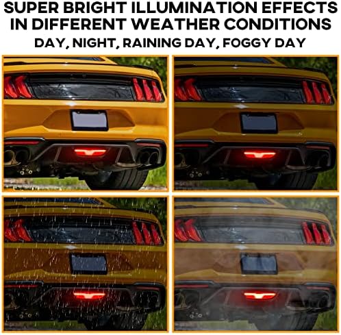 KEWISAUTO Biztonsági Fény, a Ford Mustang, Piros LED Cső 3. féklámpa Center Parkoló Lámpa Hátsó Futó Fény Fordított Vissza Lámpa Ford Mustang