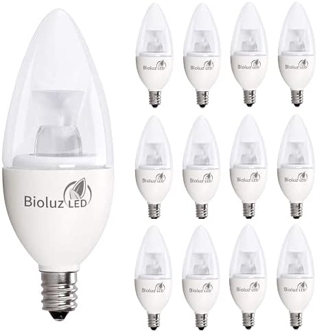 Bioluz LED, 12-es Csomag 40 Watt Gyertyatartót Izzó 5W Szabályozható Gyertyatartót LED Izzók desztillációs maradékból származott