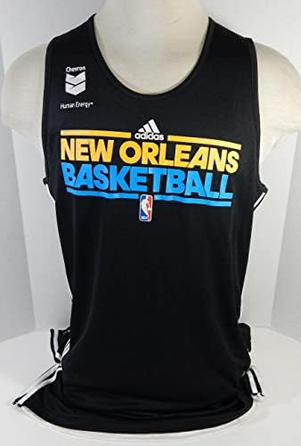 2011-12 New Orleans Hornets Üres Játék Kibocsátott Fekete Reversable Gyakorlat Jersey 2 - NBA Játék Használt