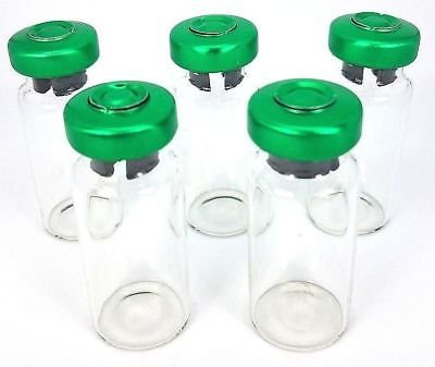10mL Depyrogenated Steril, Tiszta Borosillicate Üveg Szérum Üveg - 5 Pack - Zöld