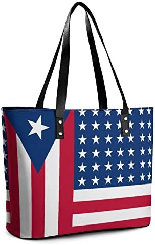 Puerto Rico amerikai Zászló Táska Esztétikai Női Táska Nagy Bőr Pénztárca húzd Fel a Nők számára a Munka az Iskola Utazás